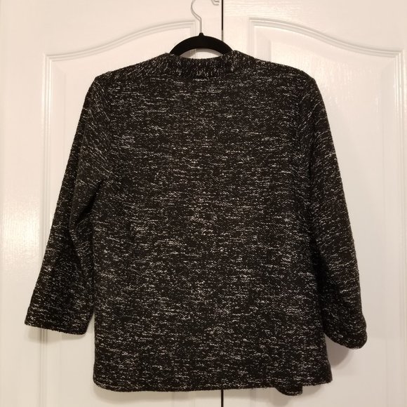 Tweed Knit Black and White Open Cardigan H&M - Picture 5 of 11